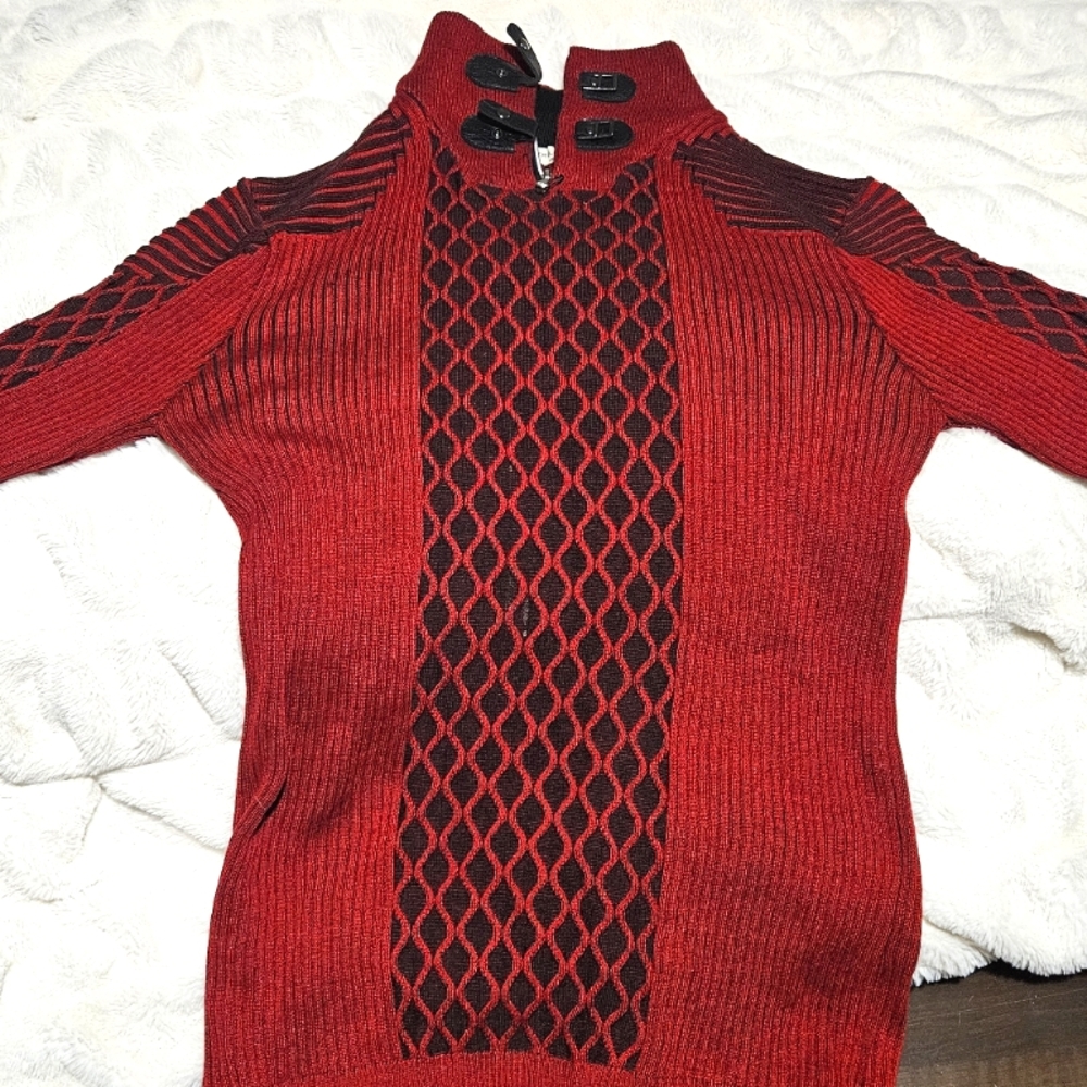 Red and Black Mens Sweater